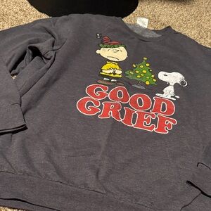 Peanuts “Good Grief” Charlie Brown & Snoopy Christmas sweatshirt (3XL) EUC!